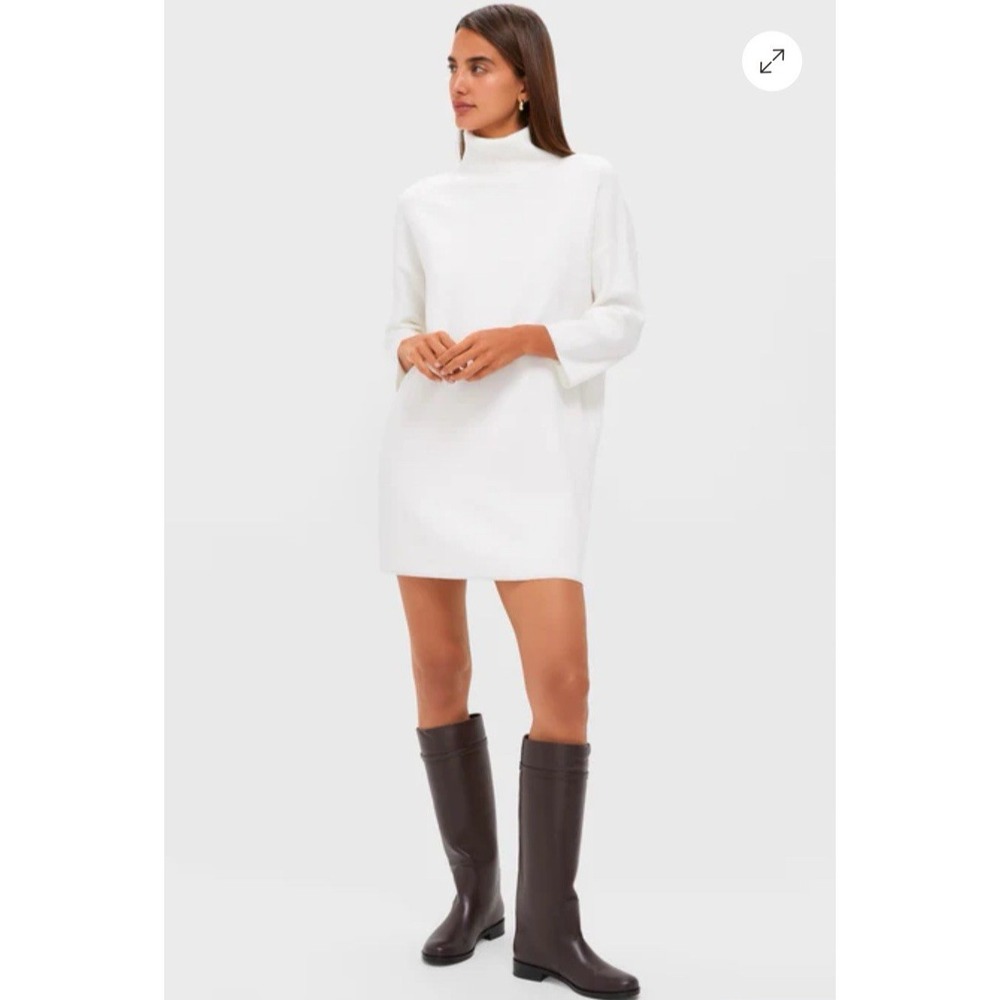 NEW Pomander Place Tuckernuck Mini Sweater Dress M White Vivianne Turtleneck